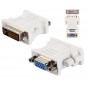 Adaptor VGA tata, mufa DVI:24+1 pini, plastic, alb Adaptor VGA tata, mufa DVI:24+1 pini, plastic, alb