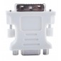 Adaptor VGA tata, mufa DVI:24+1 pini, plastic, alb Adaptor VGA tata, mufa DVI:24+1 pini, plastic, alb