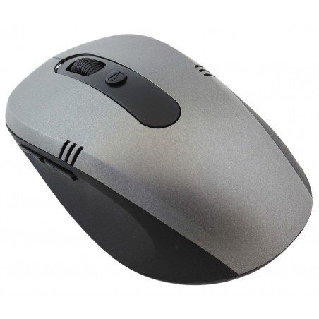 Mouse optic fara fir 800/1600 DPI, intrare USB, forma ergonomica, functie standby, 10,1 x 6,5 x 3,5cm, gri/negru