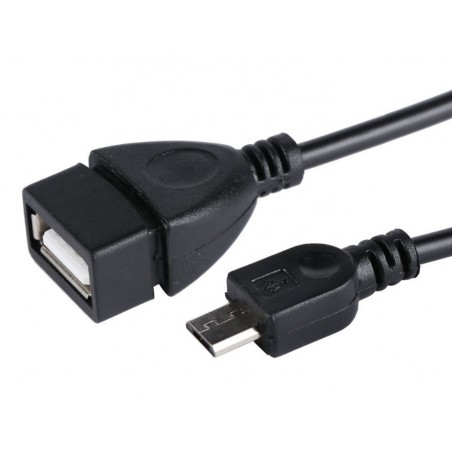 Adaptor USB - micro USB, compatibil cu USB 1.1/2.0, negru