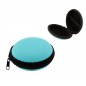 Husa casti, fermoar inchidere, plastic, 18g, 8 x 3cm, albastru Husa casti, fermoar inchidere, plastic, 18g, 8 x 3cm, albastru