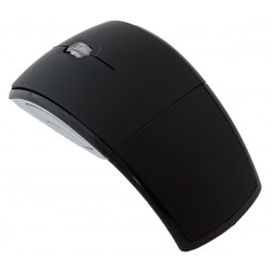 Mouse optic pliabil fara fir, forma ergonomica, intrare USB, 1200DPI, 11 x 6 x 3,5cm, negru