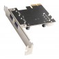 Adaptor card PCI-e USB 3.0, 2 porturi, negru/argintiu