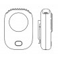 Ventilator USB, 1,2 - 5W, 168g, 12,3 x 8,3 x 4,3cm, alb