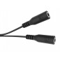Cablu jack audio universal, player MP3, TV, DVD, consola, amplificatoare audio, lungime cablu 21cm, negru