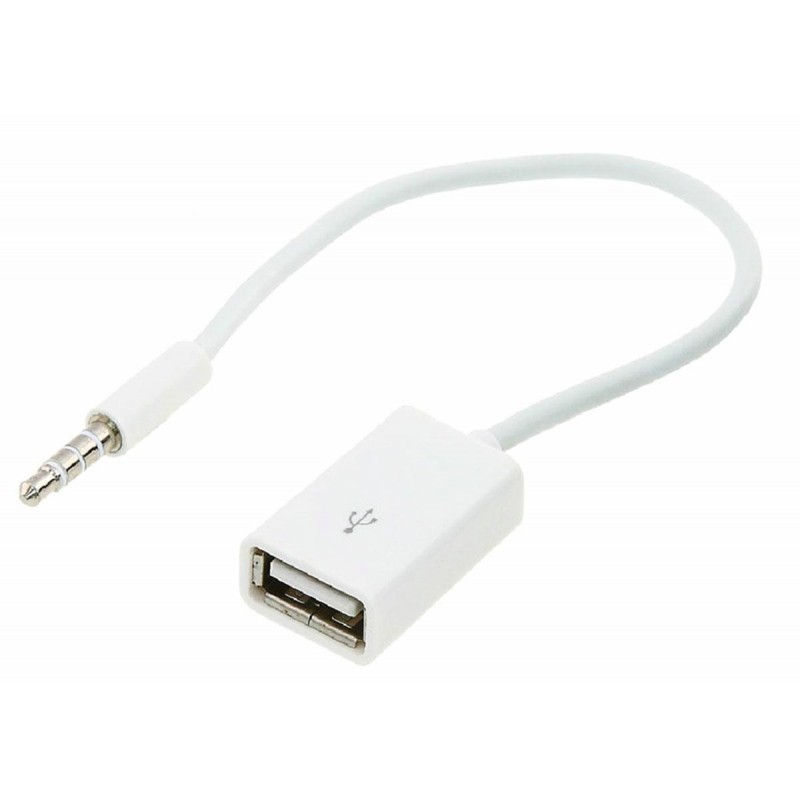 Adaptor USB -Jack 3,5 mm, 4 pini, alb