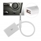 Adaptor USB -Jack 3,5 mm, 4 pini, alb