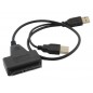 Adaptor USB 2.0 - Sata 2.5, 22 pini, plastic, negru