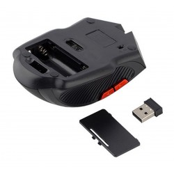 Mouse optic fara fir, 800/1600 DPI, USB, forma ergonomica, functie standby, negru