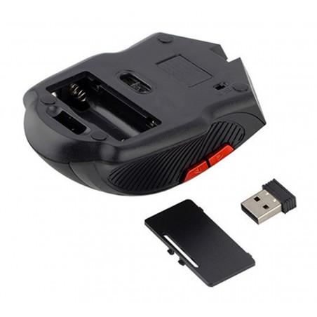 Mouse optic fara fir, 800/1600 DPI, USB, forma ergonomica, functie standby, negru