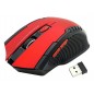 Mouse optic fara fir 800/1600 DPI, intrare USB, forma ergonomica, functie standby, 11,5 x 7,5 x 3,5cm, rosu/negru