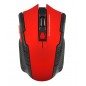 Mouse optic fara fir 800/1600 DPI, intrare USB, forma ergonomica, functie standby, 11,5 x 7,5 x 3,5cm, rosu/negru