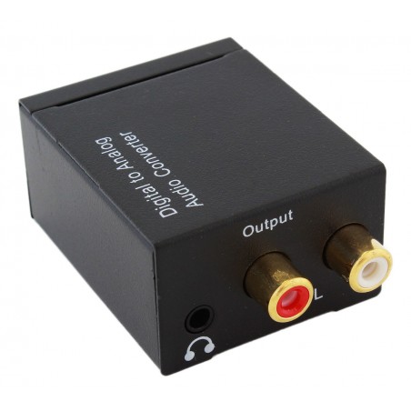 Convertor audio digital, jack 3,5mm, 2 canale, 24 biti, 0,5W, 200g, 5,2 x 4,2 x 2,6cm, negru