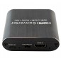Convertor HDMI - HDMI Audio, lungime cablu: 1m, jack 3,5mm, 124g, negru