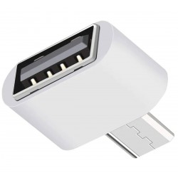 Adaptor USB A - MicroUSB, 1,8 x 1,8 x 0,9 cm, alb