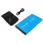 Suport HDD/SSD 2,5inch, cablu USB inclus, husa, otel, 13 x 7,5m x 1,3cm, albastru Suport HDD/SSD 2,5inch, cablu USB inclus, husa, otel, 13 x 7,5m x 1,3cm, albastru