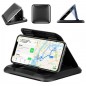 Suport auto pentru telefon, universal, prindere autoadeziva, plastic, 13,6 x 13,6 x 3cm, negru Suport auto pentru telefon, universal, prindere autoadeziva, plastic, 13,6 x 13,6 x 3cm, negru