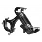 Suport telefon pentru bicicleta, clema prindere, metal, negru Suport telefon pentru bicicleta, clema prindere, metal, negru