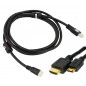 Cablu adaptor HDMI - Mini HDMI, full HD, 4K, izolatie exterioara, negru