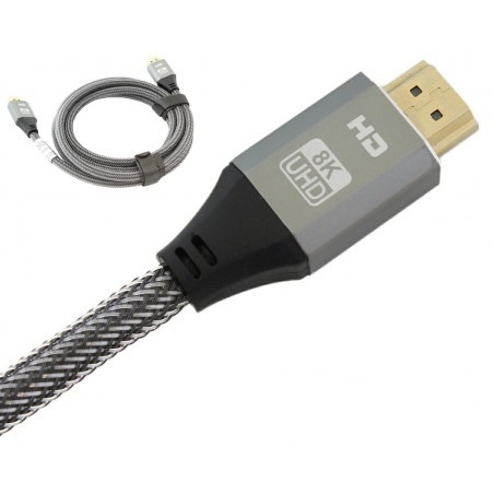Cablu HDMI - HDMI 8K, 19 pini, suport HDR dinamic, suport 3D, 60Hz, negru