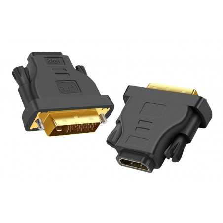 Adaptor HDMI - DVI, 4,5 x 4 x 1,5cm, negru