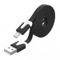 Cablu USB - microUSB, viteza maxima transfer: 480 Mb/s, negru/alb Cablu USB - microUSB, viteza maxima transfer: 480 Mb/s, negru/alb