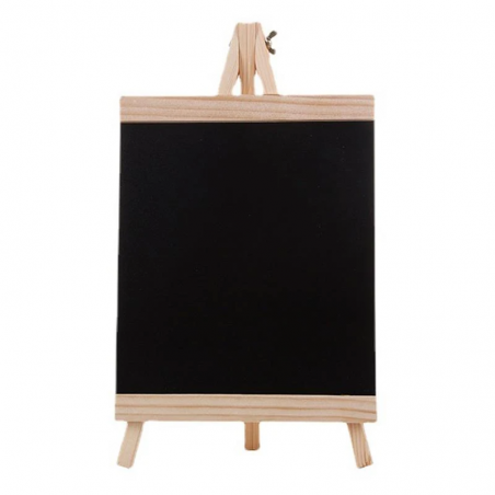 Tabla scolara cu suprafata de scris neagra, 32 x 25 cm, stativ lemn