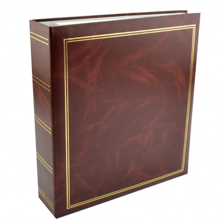 Album foto Classic 23x28 cm, 50 pagini albe autoadezive, tip caiet mecanic, maro, RESIGILAT