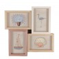 Rama foto multipla de perete, 4 fotografii format 9x13, cadru lemn, 32x30 cm