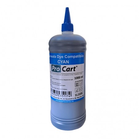 Cerneala compatibila Epson L102, L103, L105, L106 Cyan, 1 Litru