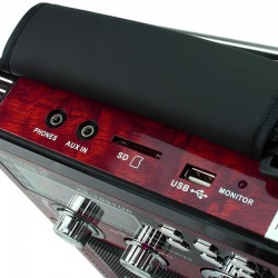 Radio portabil 3 benzi, MP3 player, SD, USB, control volum, rosu negru