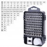 Set 115 scule de precizie, chei TORX, capete interschimbabile, penseta cu varf ascutit, carcasa cu inchidere tip clema