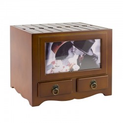 Album foto lemn, 10X15, 192 poze, personalizabil, forma dulapior vintage