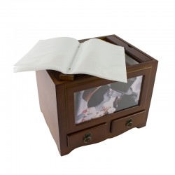 Album foto lemn, 10X15, 192 poze, personalizabil, forma dulapior vintage