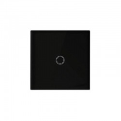 Interupator simplu cu touch, IP45, sticla securizata, 86 x 86 x 7 mm, negru