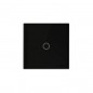 Interupator simplu cu touch, IP45, sticla securizata, 86 x 86 x 7 mm, negru Interupator simplu cu touch, IP45, sticla securizata, 86 x 86 x 7 mm, negru