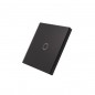 Interupator simplu cu touch, IP45, sticla securizata, 86 x 86 x 7 mm, negru Interupator simplu cu touch, IP45, sticla securizata, 86 x 86 x 7 mm, negru