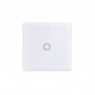 Intrerupator touch RF cu panou tactil din sticla, control telecomanda, alb Intrerupator touch RF cu panou tactil din sticla, control telecomanda, alb