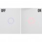 Intrerupator touch RF cu panou tactil din sticla, control telecomanda, alb Intrerupator touch RF cu panou tactil din sticla, control telecomanda, alb