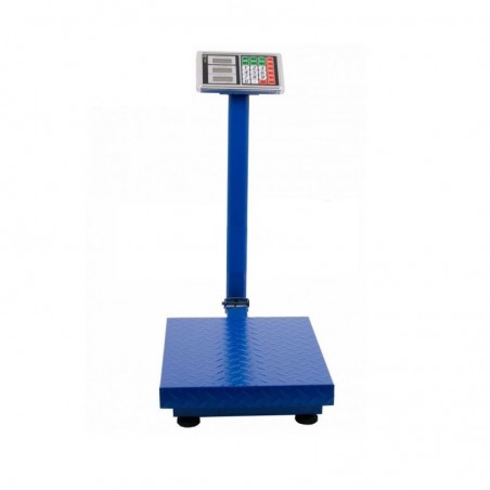 Cantar electronic industrial, maxim 150 kg, display LED, otel, albastru