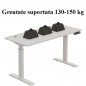 Cadru de birou electric dublu motorizat, inaltime reglabila 64-129 cm, memorare 4 pozitii, lungime 102 - 145 cm Cadru de birou electric dublu motorizat, inaltime reglabila 64-129 cm, memorare 4 pozitii, lungime 102 - 145 cm