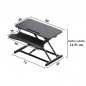 Masa ajustabila de birou Sit-Stand, lucru in picioare sau sezut, inaltime reglabila 14-51 cm, suport smartphone, cadru forma X Masa ajustabila de birou Sit-Stand, lucru in picioare sau sezut, inaltime reglabila 14-51 cm, suport smartphone, cadru forma X