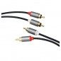 Cablu audio, 4 mufe, 2 mufe RCA la 2 mufe RCA, lungime 1 m
