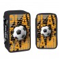 Penar scoala, 3 compartimente cu fermoar, neechipat, model Fotbal Penar scoala, 3 compartimente cu fermoar, neechipat, model Fotbal