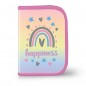 Penar scoala, echipat cu 32 piese, 2 extensii cu fermoar, model multicolor Happiness Penar scoala, echipat cu 32 piese, 2 extensii cu fermoar, model multicolor Happiness