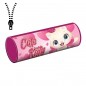 Penar tubular cu fermoar, model cu sclipici Cute Kitty, 21.5x7.3x7.3 cm, roz Penar tubular cu fermoar, model cu sclipici Cute Kitty, 21.5x7.3x7.3 cm, roz