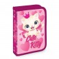 Penar scolar echipat, Cute Kitty, 2 extensii, 1 fermoar, 32 elemente, roz