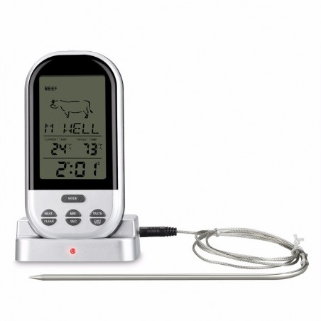 Termometru digital cu sonda, citire instantanee, Wireless, ecran LCD