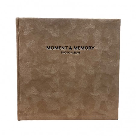Album foto 10x15 cm, 200 fotografii, coperta catifea, maro deschis, Moment & Memory