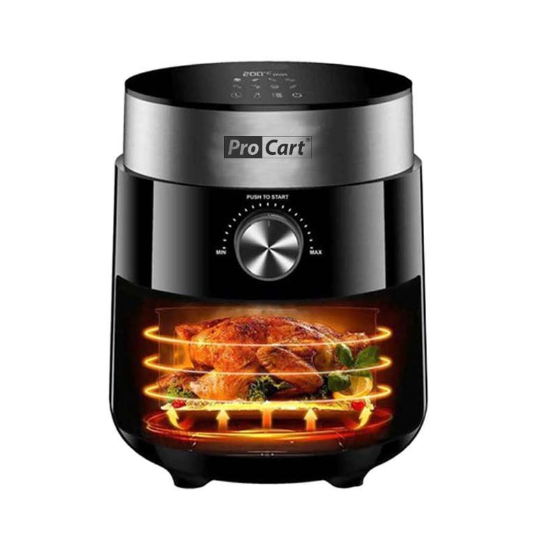 Friteuza cu aer cald AirFryer 1200 W, capacitate 2.5 L, display digital LED, ProCart, RESIGILAT